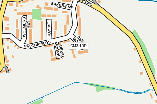 CM3 1DD map - OS OpenMap – Local (Ordnance Survey)