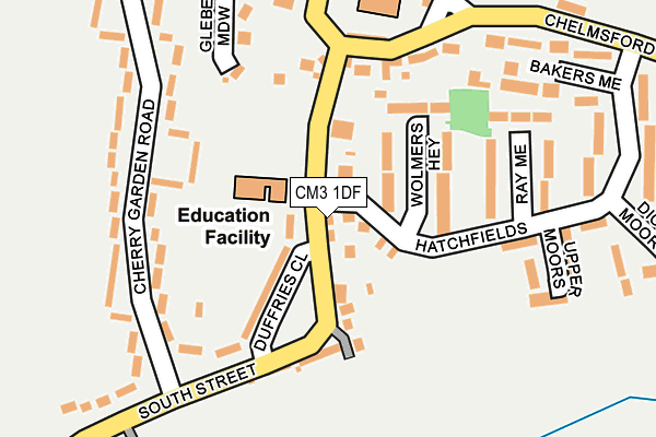 CM3 1DF map - OS OpenMap – Local (Ordnance Survey)