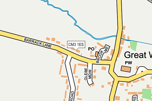 CM3 1ES map - OS OpenMap – Local (Ordnance Survey)