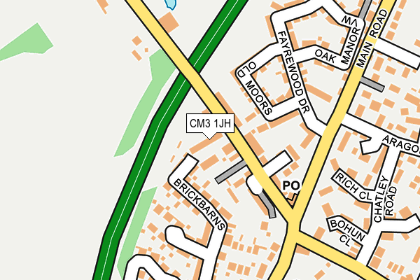 CM3 1JH map - OS OpenMap – Local (Ordnance Survey)