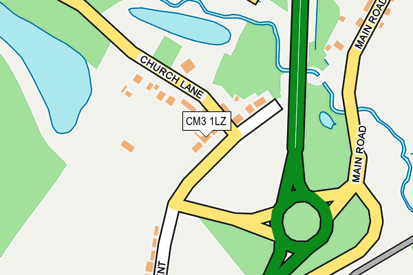 CM3 1LZ map - OS OpenMap – Local (Ordnance Survey)