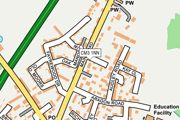 CM3 1NN map - OS OpenMap – Local (Ordnance Survey)