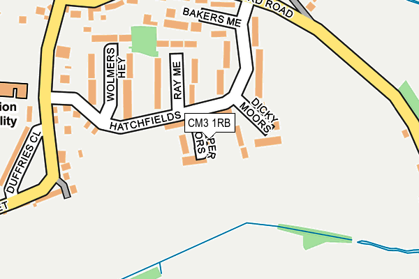 CM3 1RB map - OS OpenMap – Local (Ordnance Survey)