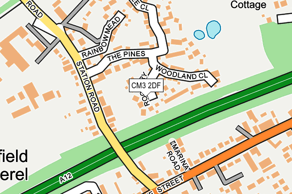 CM3 2DF map - OS OpenMap – Local (Ordnance Survey)