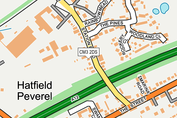 CM3 2DS map - OS OpenMap – Local (Ordnance Survey)