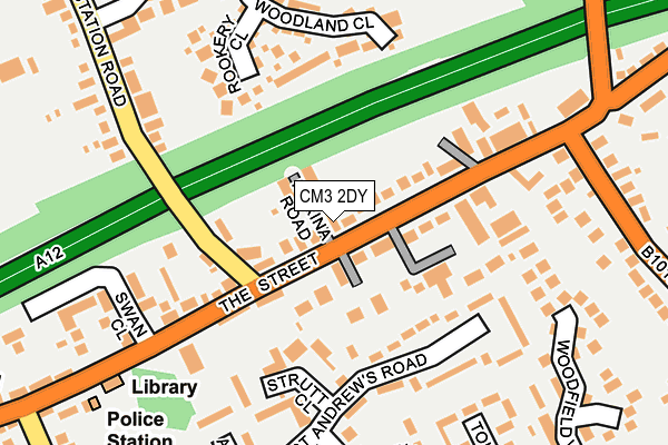 CM3 2DY map - OS OpenMap – Local (Ordnance Survey)