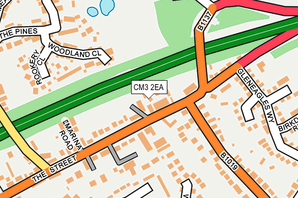 CM3 2EA map - OS OpenMap – Local (Ordnance Survey)