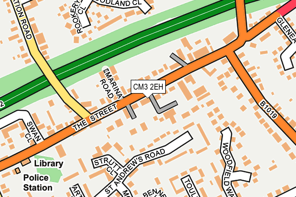 CM3 2EH map - OS OpenMap – Local (Ordnance Survey)