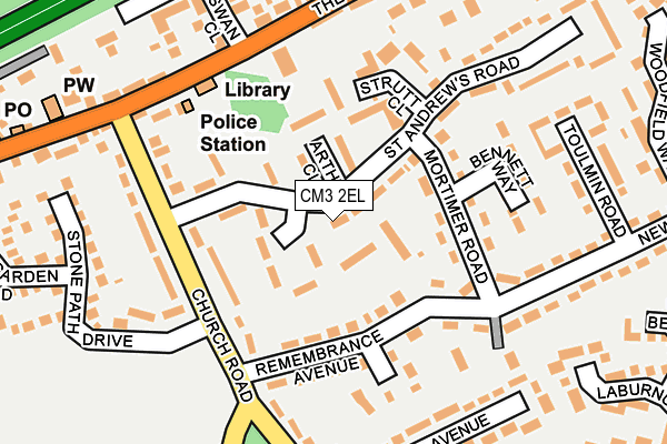 CM3 2EL map - OS OpenMap – Local (Ordnance Survey)