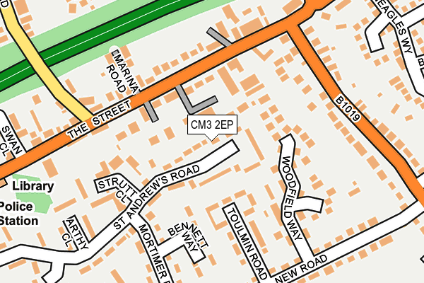 CM3 2EP map - OS OpenMap – Local (Ordnance Survey)