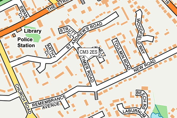 CM3 2ES map - OS OpenMap – Local (Ordnance Survey)