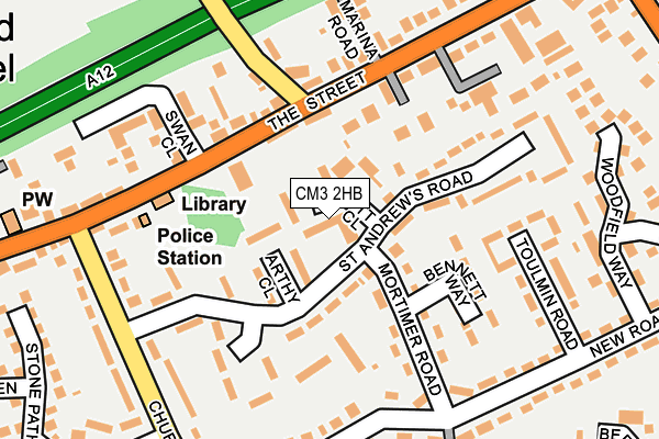 CM3 2HB map - OS OpenMap – Local (Ordnance Survey)
