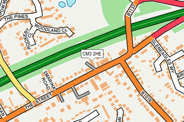 CM3 2HE map - OS OpenMap – Local (Ordnance Survey)