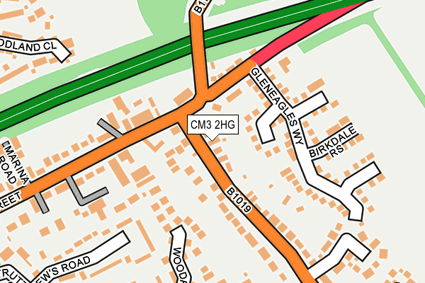 CM3 2HG map - OS OpenMap – Local (Ordnance Survey)