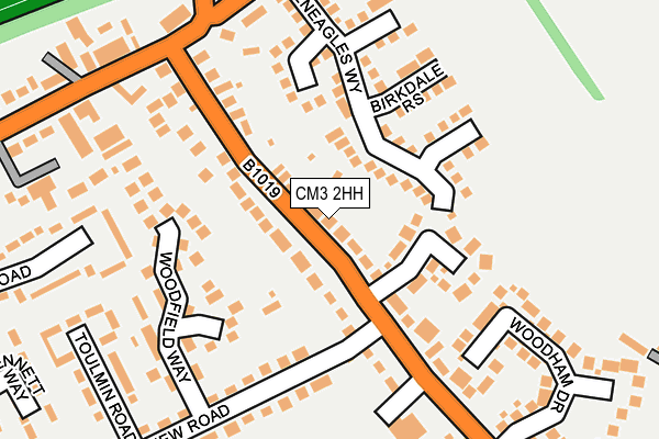 CM3 2HH map - OS OpenMap – Local (Ordnance Survey)