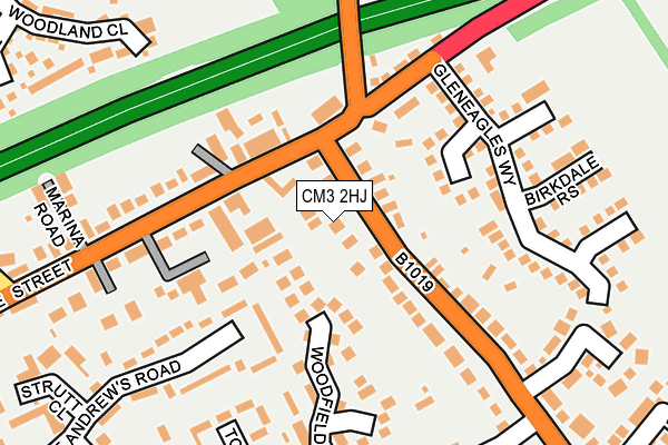 CM3 2HJ map - OS OpenMap – Local (Ordnance Survey)