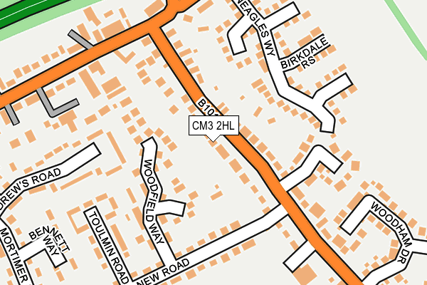 CM3 2HL map - OS OpenMap – Local (Ordnance Survey)
