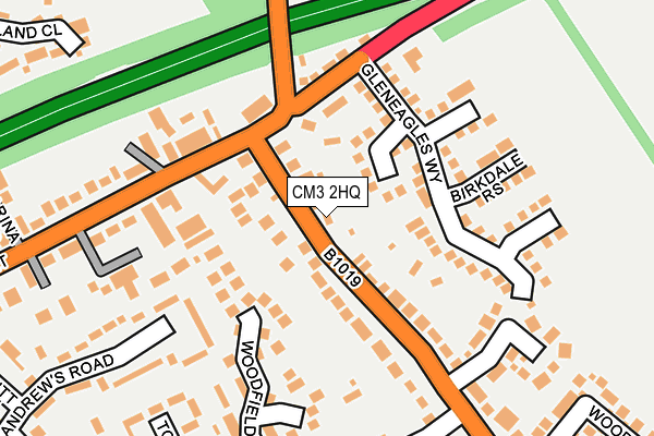 CM3 2HQ map - OS OpenMap – Local (Ordnance Survey)