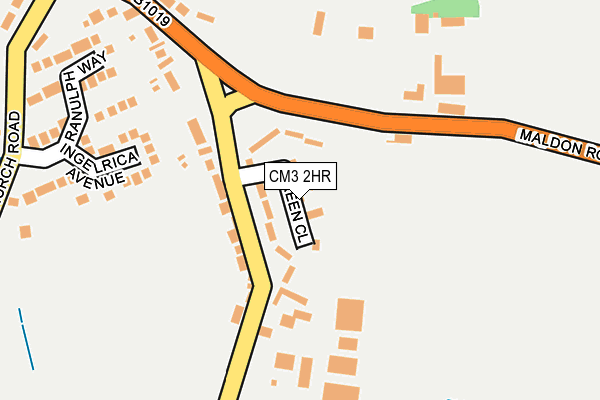 CM3 2HR map - OS OpenMap – Local (Ordnance Survey)