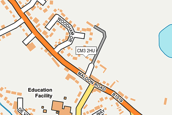 CM3 2HU map - OS OpenMap – Local (Ordnance Survey)