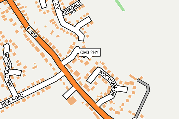 CM3 2HY map - OS OpenMap – Local (Ordnance Survey)