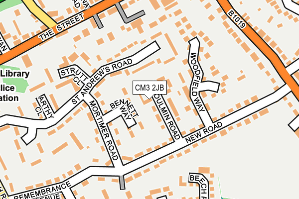 CM3 2JB map - OS OpenMap – Local (Ordnance Survey)