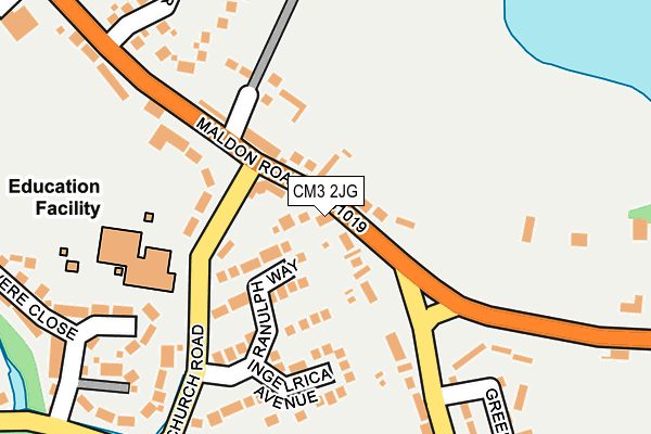 CM3 2JG map - OS OpenMap – Local (Ordnance Survey)