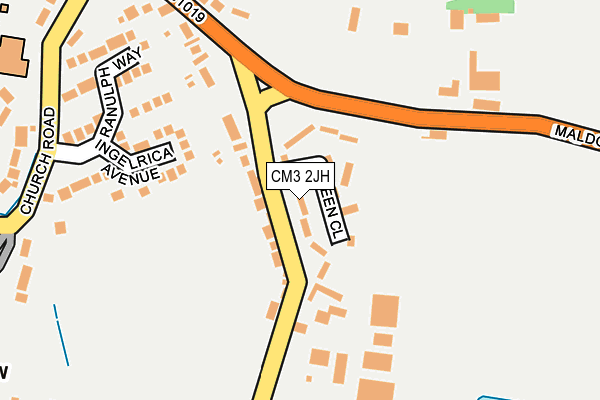 CM3 2JH map - OS OpenMap – Local (Ordnance Survey)