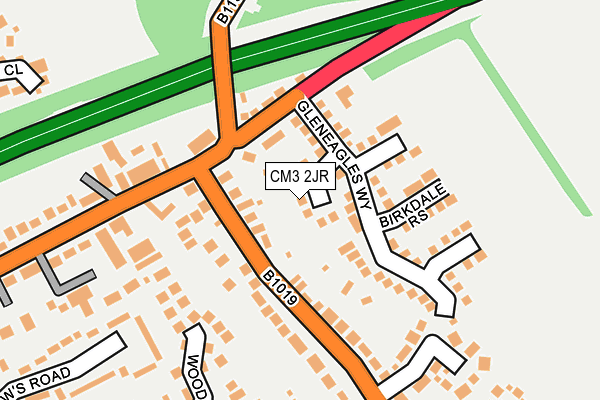 CM3 2JR map - OS OpenMap – Local (Ordnance Survey)