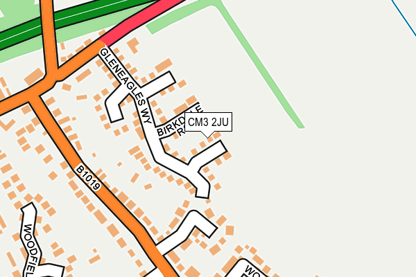 CM3 2JU map - OS OpenMap – Local (Ordnance Survey)