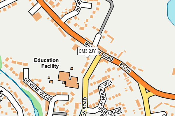 CM3 2JY map - OS OpenMap – Local (Ordnance Survey)