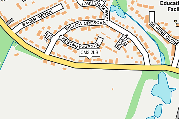 CM3 2LB map - OS OpenMap – Local (Ordnance Survey)