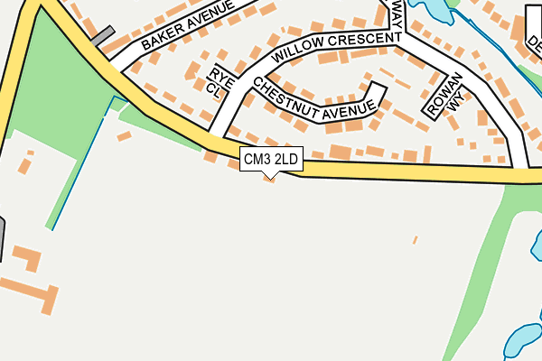 CM3 2LD map - OS OpenMap – Local (Ordnance Survey)