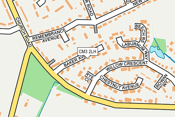 CM3 2LH map - OS OpenMap – Local (Ordnance Survey)