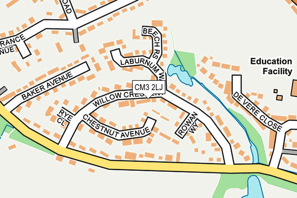 CM3 2LJ map - OS OpenMap – Local (Ordnance Survey)