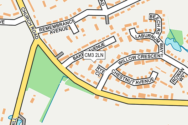 CM3 2LN map - OS OpenMap – Local (Ordnance Survey)