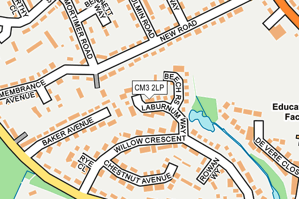 CM3 2LP map - OS OpenMap – Local (Ordnance Survey)