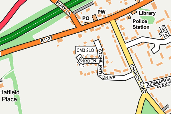CM3 2LQ map - OS OpenMap – Local (Ordnance Survey)