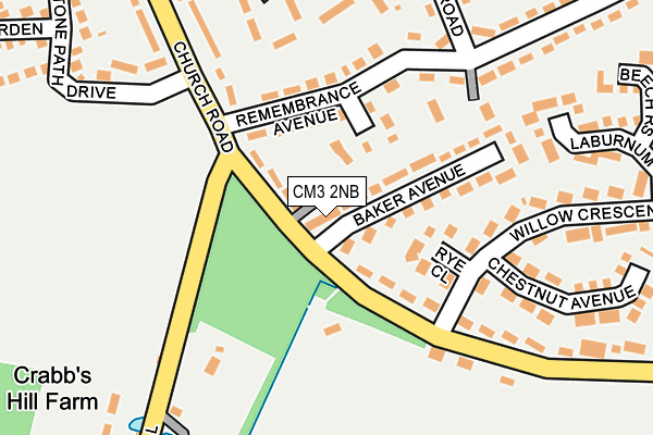CM3 2NB map - OS OpenMap – Local (Ordnance Survey)