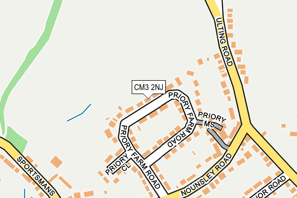 CM3 2NJ map - OS OpenMap – Local (Ordnance Survey)