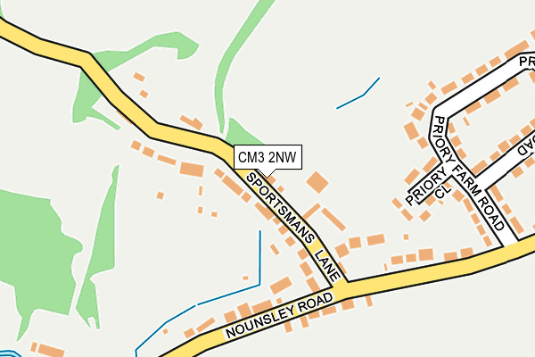 CM3 2NW map - OS OpenMap – Local (Ordnance Survey)