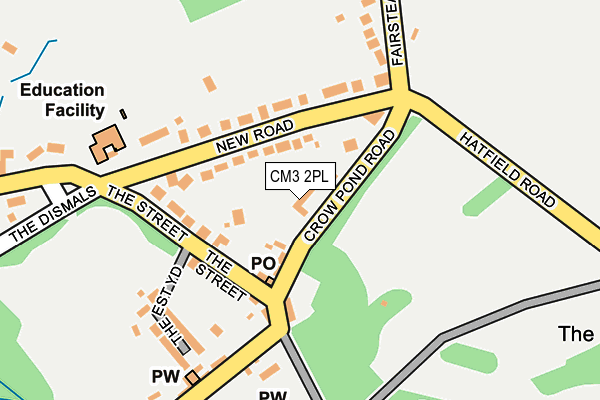 CM3 2PL map - OS OpenMap – Local (Ordnance Survey)