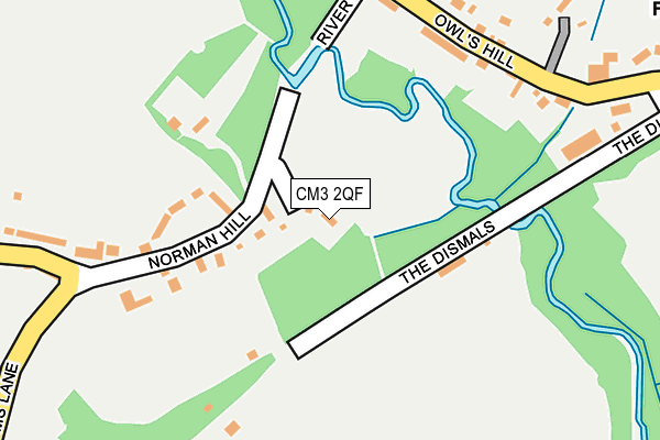 CM3 2QF map - OS OpenMap – Local (Ordnance Survey)