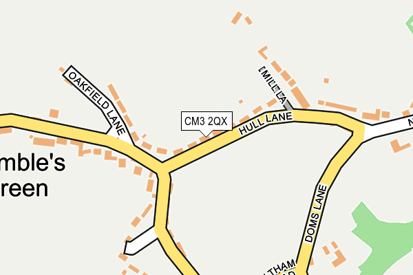 CM3 2QX map - OS OpenMap – Local (Ordnance Survey)