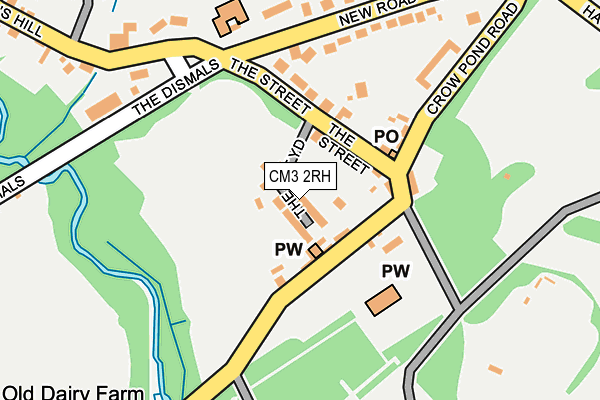CM3 2RH map - OS OpenMap – Local (Ordnance Survey)