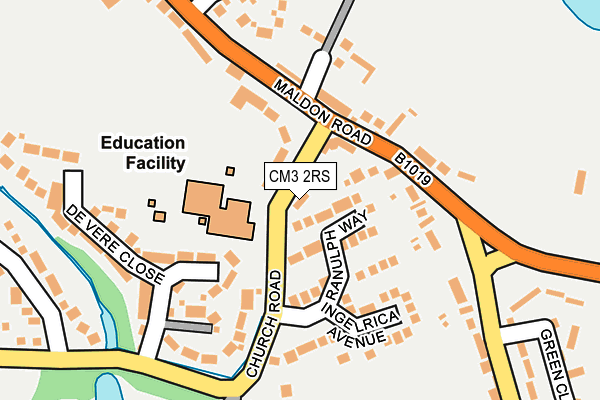 CM3 2RS map - OS OpenMap – Local (Ordnance Survey)