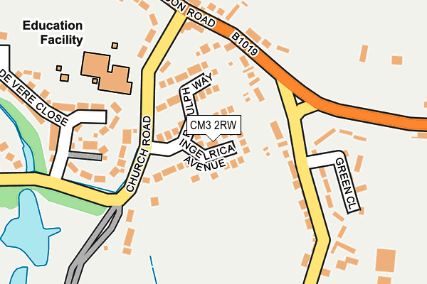 CM3 2RW map - OS OpenMap – Local (Ordnance Survey)