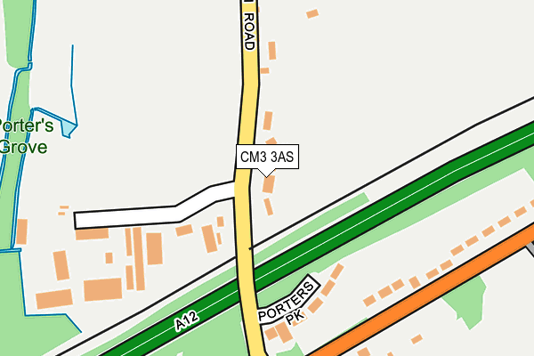 CM3 3AS map - OS OpenMap – Local (Ordnance Survey)