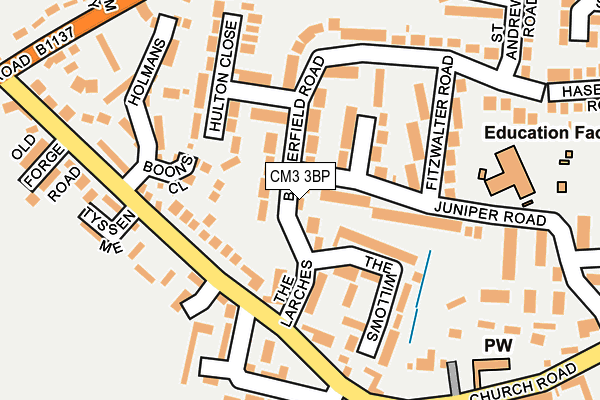 CM3 3BP map - OS OpenMap – Local (Ordnance Survey)
