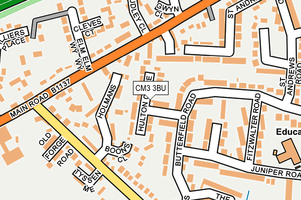 CM3 3BU map - OS OpenMap – Local (Ordnance Survey)
